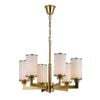 Telbix Ahern Modern Pendant Hanging Lamp Light Solid Brass Glass Brass Opal Brushed