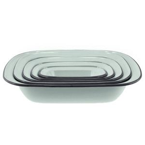 Falcon 5 Piece Oblong Pie Dish Set Duck Egg Blue & Grey
