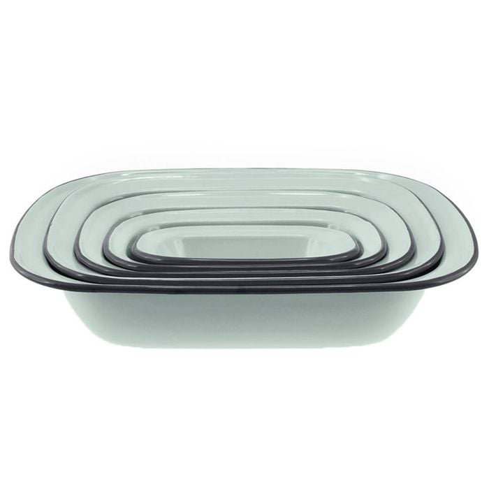Falcon 5 Piece Oblong Pie Dish Set Duck Egg Blue & Grey