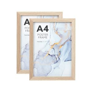 Cooper & Co. Set of 2 A4 Natural Poster Photo Frames