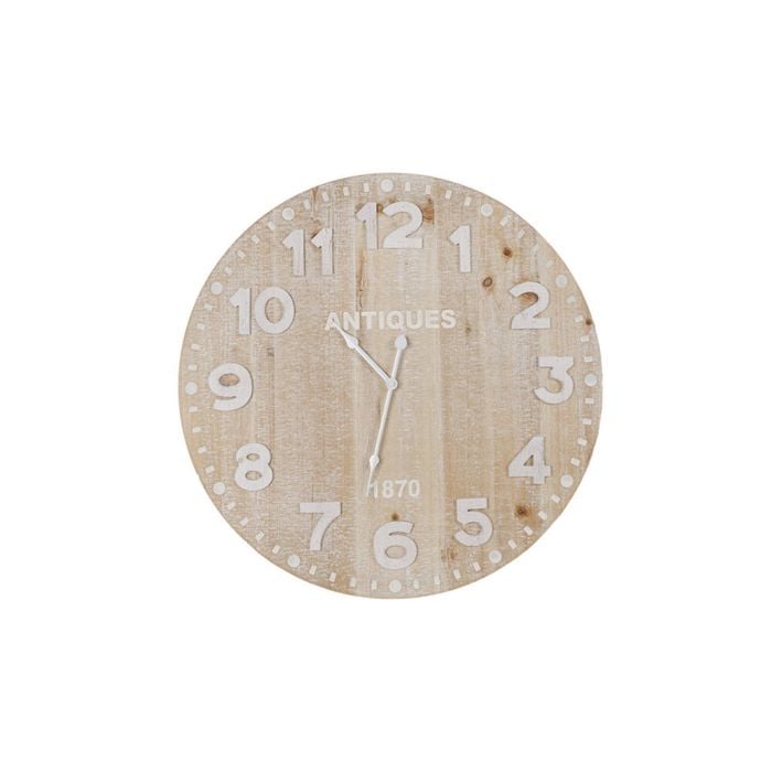 Maine And Crawford Silent Home Decor Wall Clock White And Natural 60x60cm