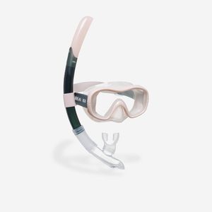 Decathlon - Adult Diving Snorkelling Kit - Mask And Snorkel 100 Pink Grey - Eu L