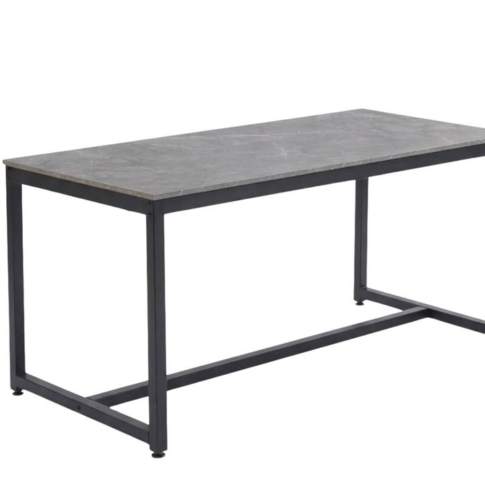 Grey Marble Look Dining Table - 160 cm