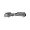 2+3 Seater Fabric Sofa Upholstery Pocket Spring Wooden Frame Grey Colour