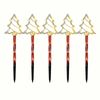 Click 44cm Warm White Festive Tree Solar Stake Lights 5 pack   