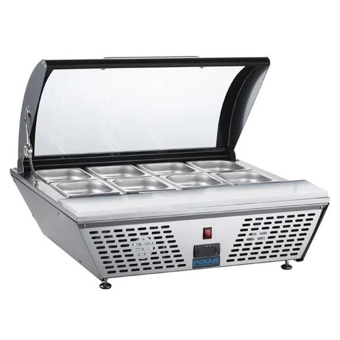 Polar Countertop Prep Fridge G-series Energy Efficient 4 X Gn 1/3 Commercial Kitchen Refrigeration