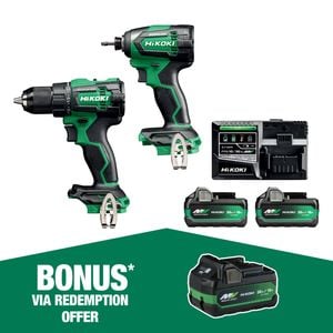 HiKOKI 18V 2 Piece Brushless Combo Kit KC18DE(HAZ)