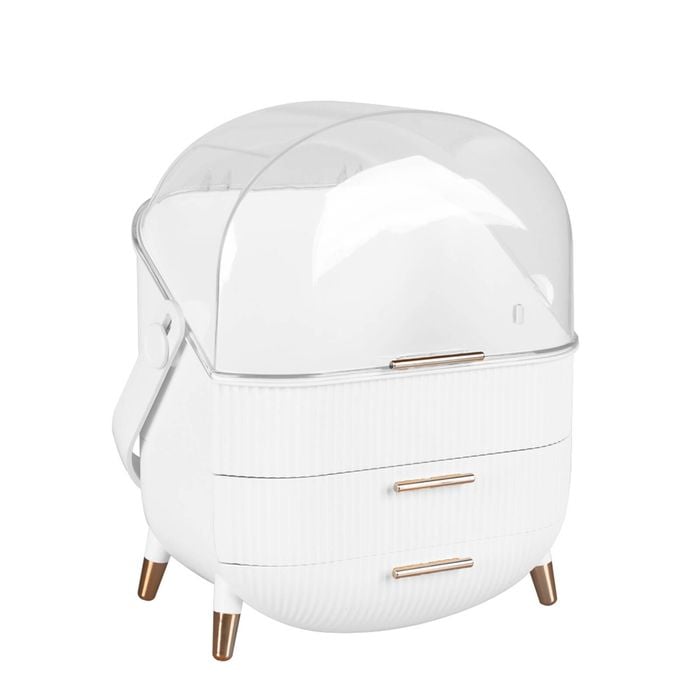 Makeup Storage Case Cosmetic Organiser White