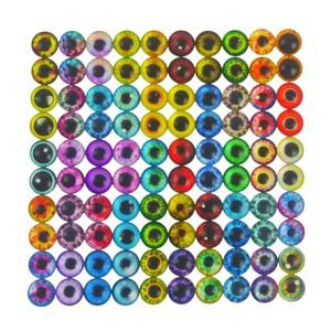 Artizan Molded Lure Eyes, 14mmd, 50*2, Qty 100