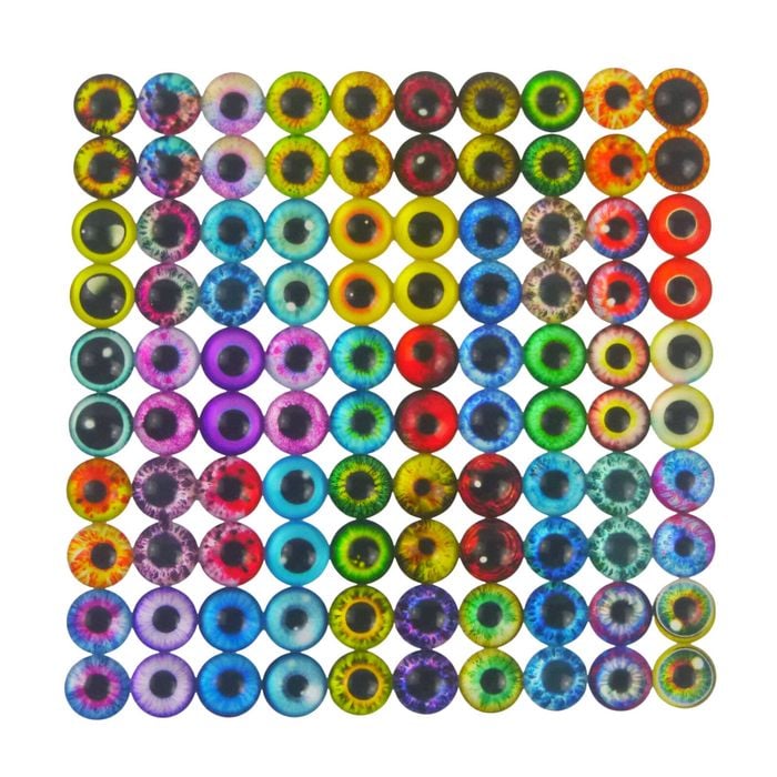Artizan Molded Lure Eyes, 14mmd, 50*2, Qty 100