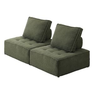 Oikiture 2PCS Modular Sofa Lounge Chair Armless