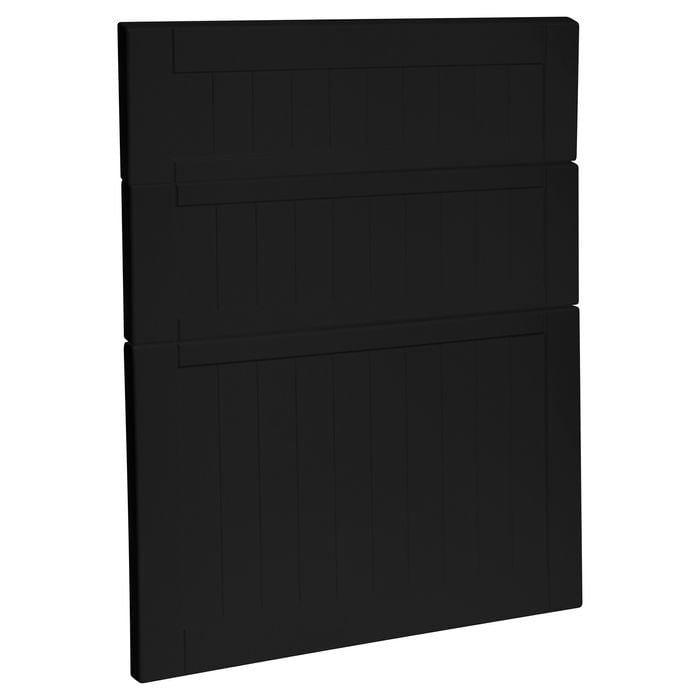 Kaboodle 600mm Black Olive Country 3 Drawer Panels