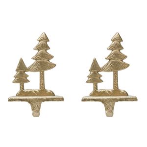 2PK Urban Metal Tree Hook Christmas Decoration Ornament 20cm Gold