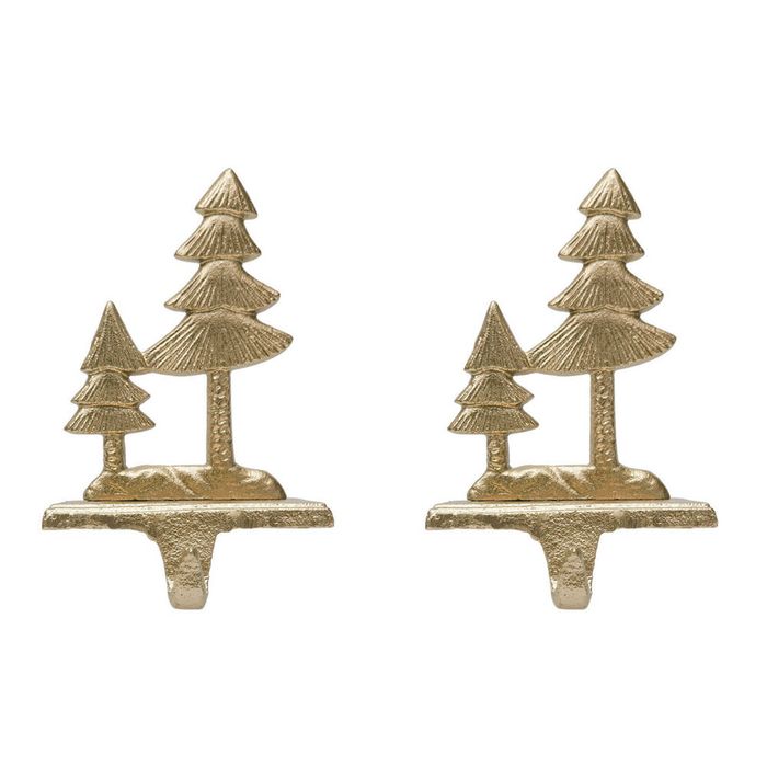 2PK Urban Metal Tree Hook Christmas Decoration Ornament 20cm Gold