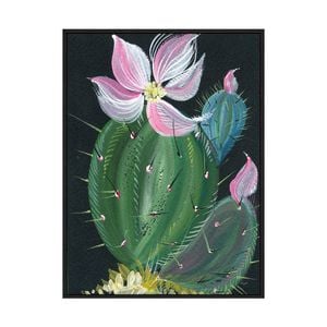 Artey | Cactus I - Framed Canvas - Black Frame - 120 x 160cm