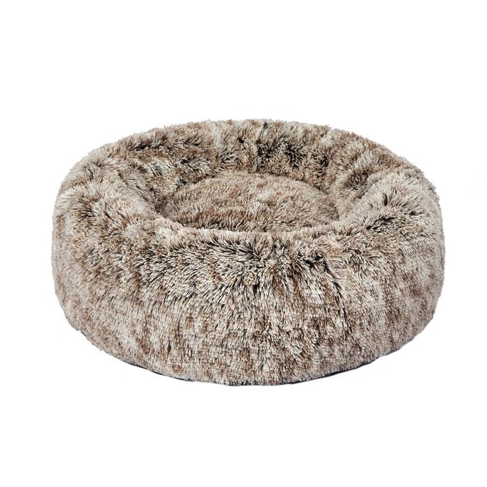 Pawz Calming Relief Plush Pet Bed 70x70x20CM Medium Brown