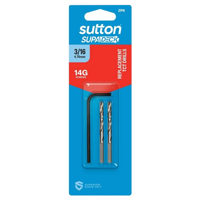 Sutton Supadeck 3/16" Replacement Drill Bit - 2 Pack