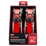 Quickloader Retractable Ratchet Strap Tie Down 5m X 35mm 1000kg - 2 Pack