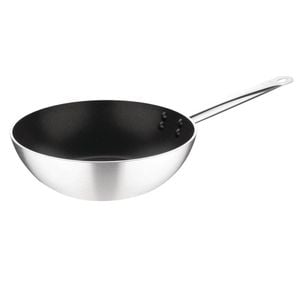 Vogue Wok Non-stick Teflon Aluminium Platinum Plus 300mm Commercial Kitchen Cookware