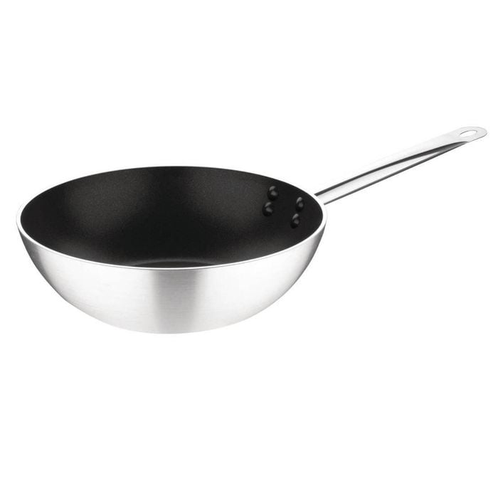 Vogue Wok Non-stick Teflon Aluminium Platinum Plus 300mm Commercial Kitchen Cookware