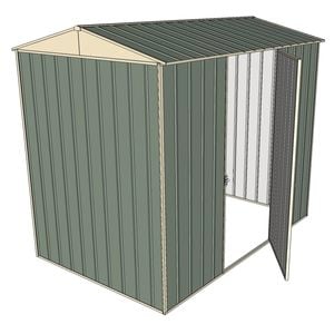Build-a-Shed 1.5 x 2.3 x 2.3m Single Hinged Side Door Gable Shed - Green