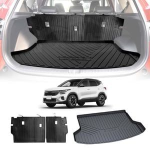 Boot Liner Back Seat Protector Combo for Kia Seltos 2019-2022 Car Kick Mats Cover Cargo Trunk Mat