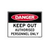 Sandleford 450 x 600mm Authorised Personnel Only Plastic Sign
