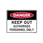 Sandleford 450 x 600mm Authorised Personnel Only Plastic Sign
