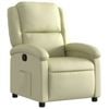 vidaXL Recliner Chair Single Sofa Reclining Armchair Office Cream Real Leather