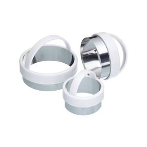 3pc Mastercraft Plastic Pastry Cutters Set - White