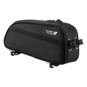 NNEOBA 1.3L Waterproof Bicycle Frame Tube Bag with Headphone Jack Black