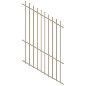 ProtectorAl 0350-1200W x 1800H Paperbark Radiator Pool Fence Panel Raked 16-30º