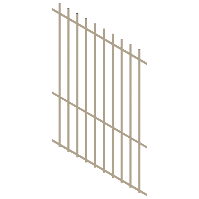 ProtectorAl 0350-1200W x 1800H Paperbark Radiator Pool Fence Panel Raked 16-30º