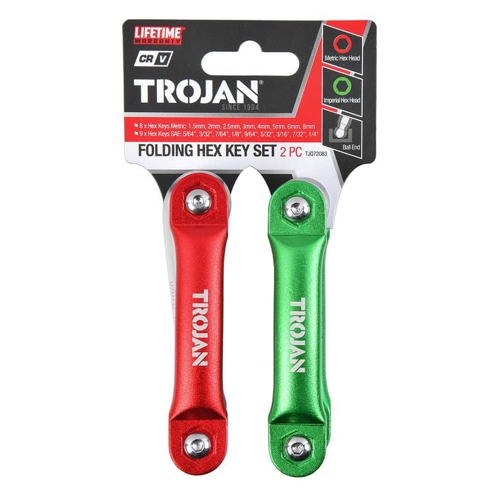 Trojan 2 Piece Compact Folding Hex Key