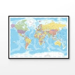 World Map Print 100% Australian Made 120x90cm (Poster)