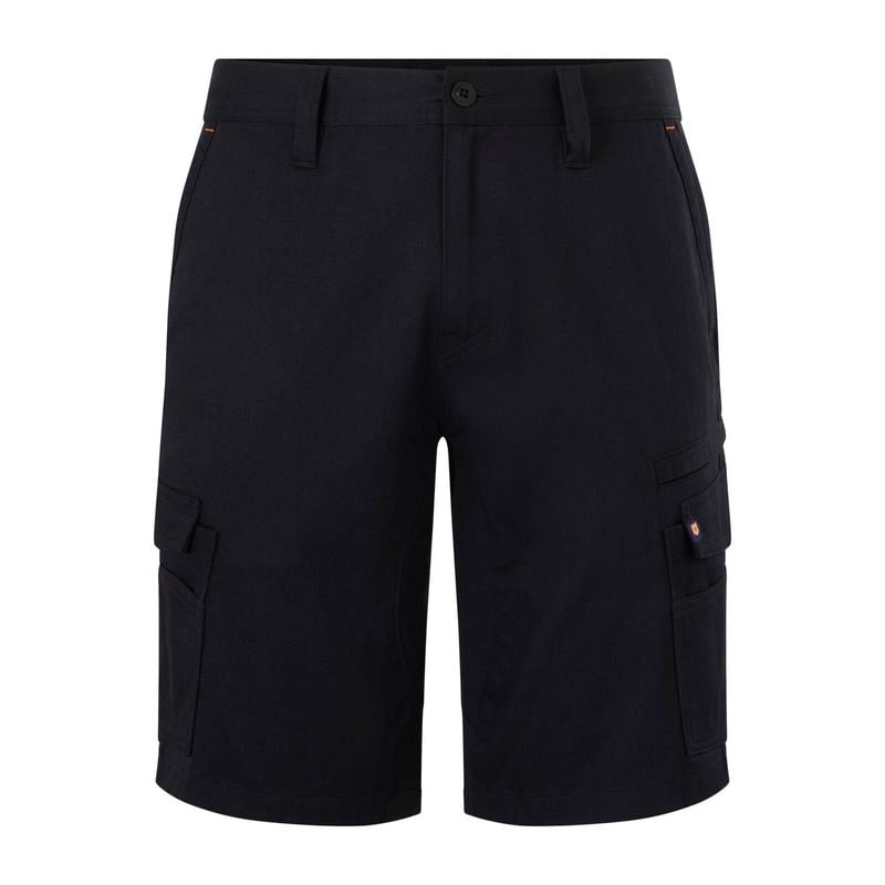 Size 107R Black Mid Shorts Cotton Stretch Cargo