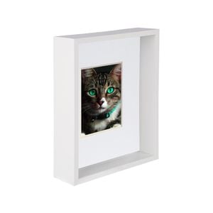 Nicola Spring 8" x 10" 3D Deep Box Photo Frame with White 4" x 6" Mount