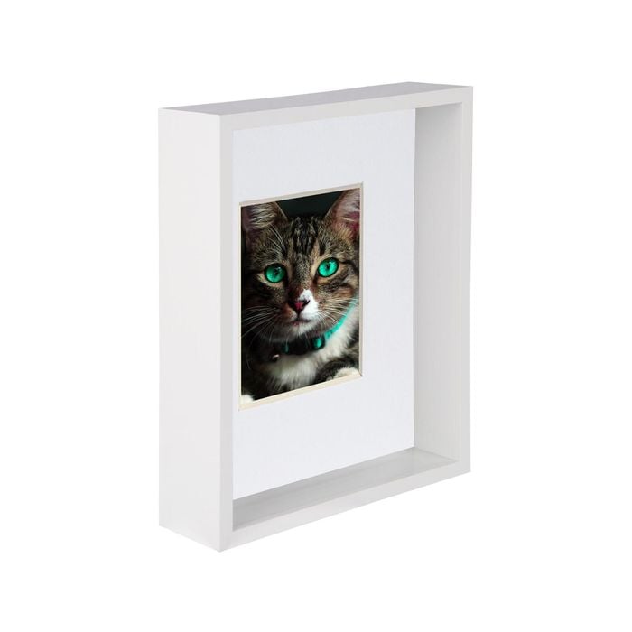 Nicola Spring 8" x 10" 3D Deep Box Photo Frame with White 4" x 6" Mount