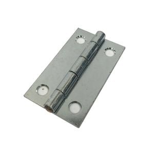 Zenith 50mm Zinc Plated Fixed Pin Narrow Butt Hinge