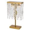 Telbix Cerone Modern Table Desk Lamp Light Metal Crystal Antique Gold Clear