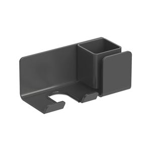 Todo Aluminium Alloy Hair Dryer Holder Caddy Wall Mount Shelf - Carbon Grey