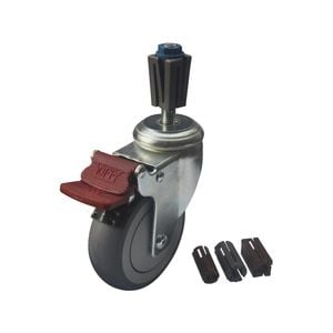 Easyroll 100mm 120kg Grey Castor Expander Kit With Brake