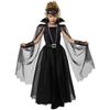 Vampire Queen Dark Gothic Spooky Halloween Fancy Dress Child Girls Costume M