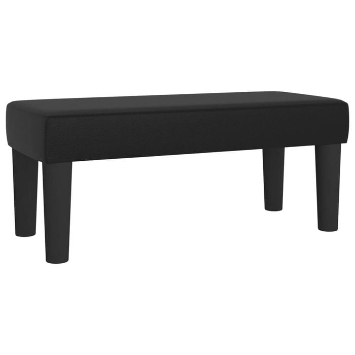 vidaXL Bench Black Faux Leather Living Room Bedroom Bench Chair Upholstered