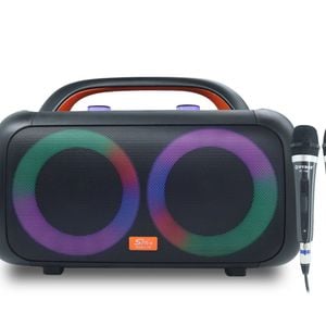 Sing-e Portable Bluetooth Karaoke Speaker With Twin Wired Microphones