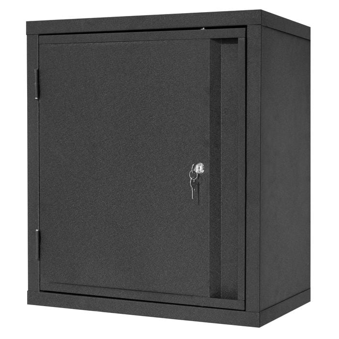 Pinnacle 600 x 600 x 250mm Matte Black Wall Mounted Cabinet
