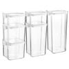 6 Piece Food Containers Set - 4 Sizes - White