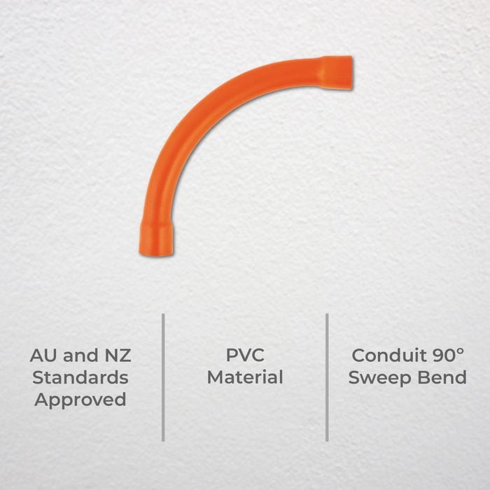 DETA 25mm 90 Degree Heavy Duty Sweep Conduit Bend - 25mm