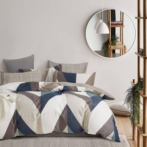 Gioia Casa 100% Cotton Oliver Reversible Printed Quilt Cover Set - Super King Size