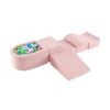 Costway 5pcs Kids Climbing Block Set Convertible Foam Couch Sofa - Pink
